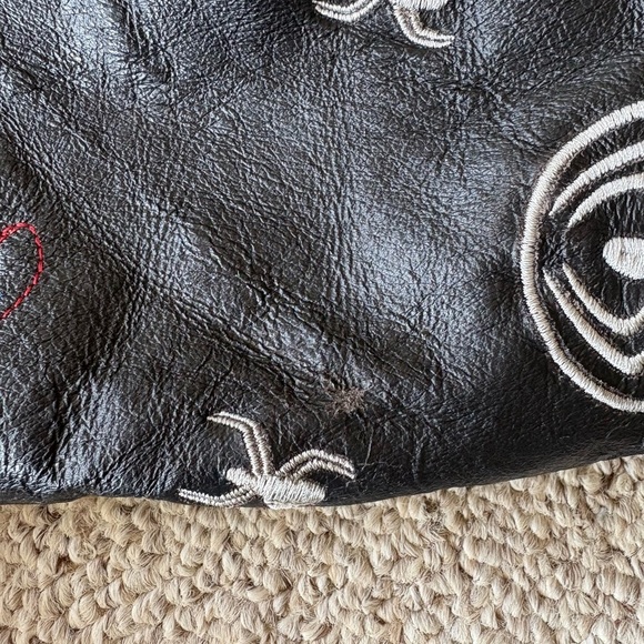 RARE Leather  Spiderman Kids Jacket - Black with Red and Blue Accents - Picture 4 of 15